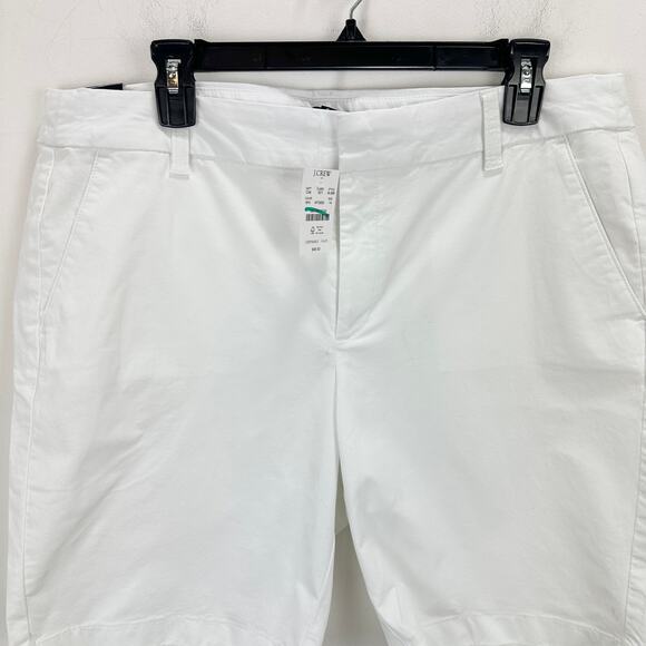 J.Crew 9" Frankie Bermuda Chino Short Cotton Mid Rise White Classic US 14 NWT - Picture 3 of 10